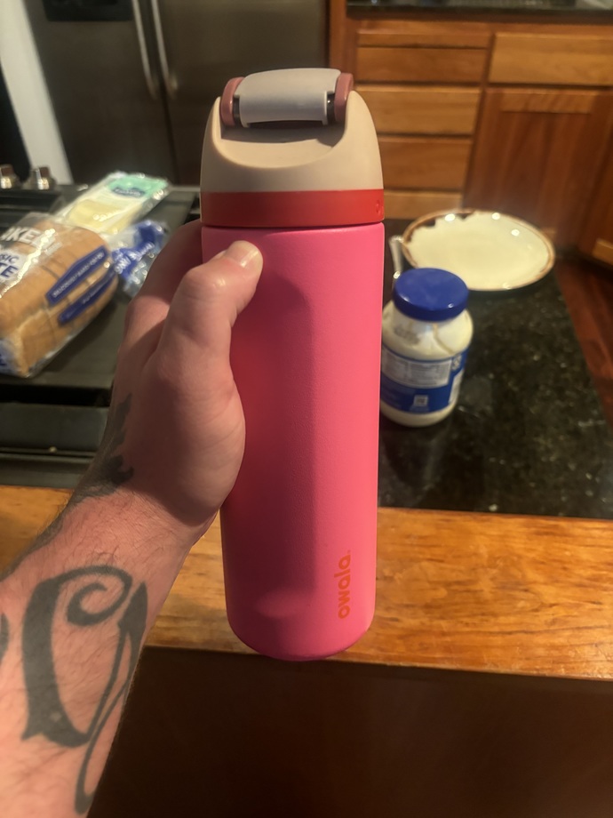 Is it weird for a man to use a pink water bottle?