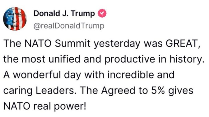 Does Trump really believe that the Europeans are going to spend 5% of their GDP on defence?