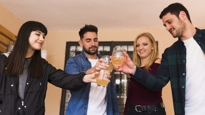 How do you celebrate with alcohol?