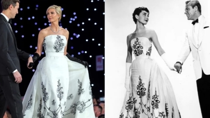 Who looks better in the dress, Ivanka or Audrey?