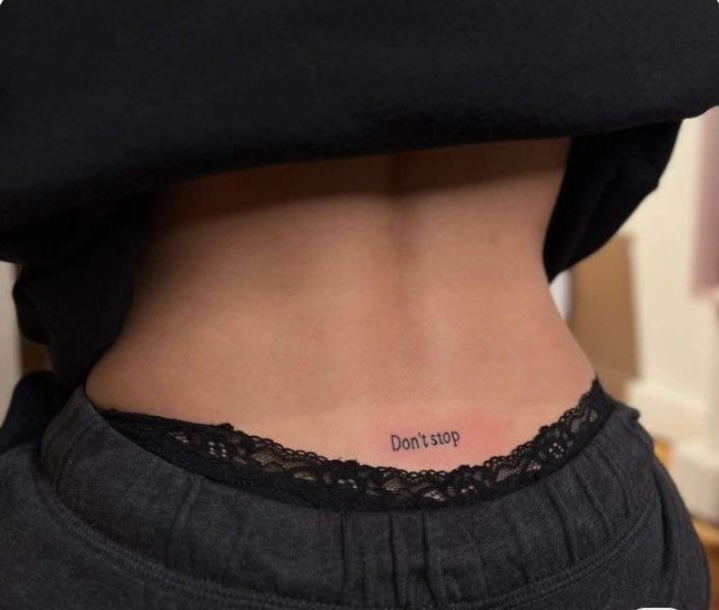 A tattoo in a place it shouldn't be.