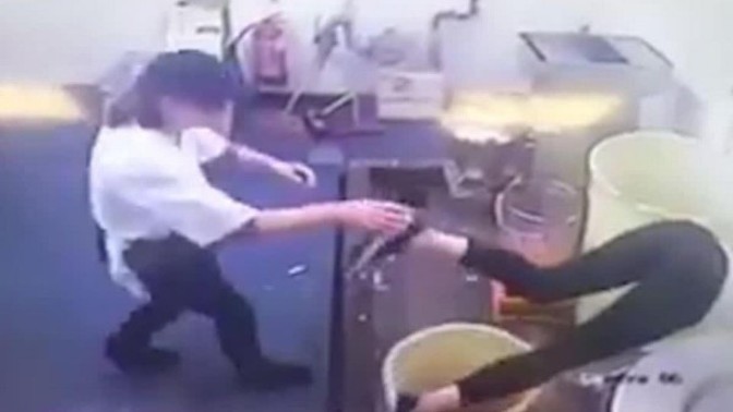 A coworker gets stuck in a barrel. What do you do?