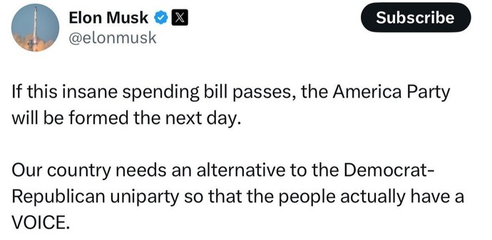 Dp you support this joker musk new political party?