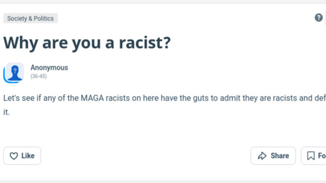 Why are you not a racist?