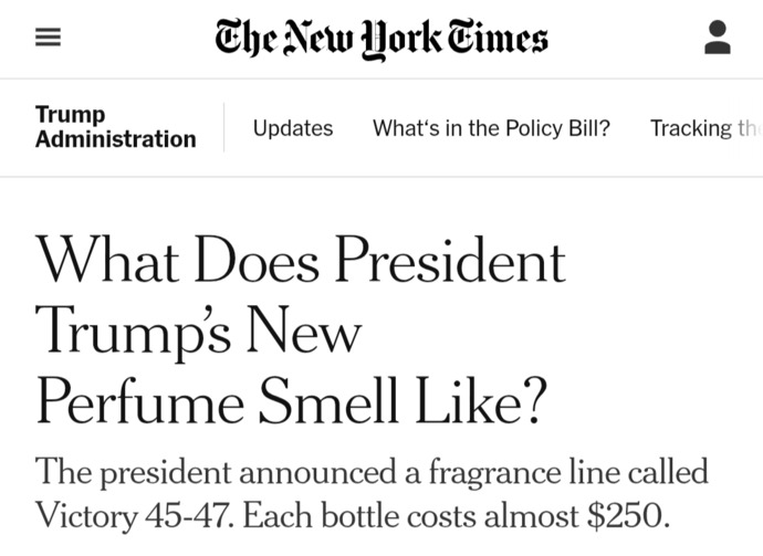What Is Your Opinion On Donald Trump Now Selling Cologne and Perfume?