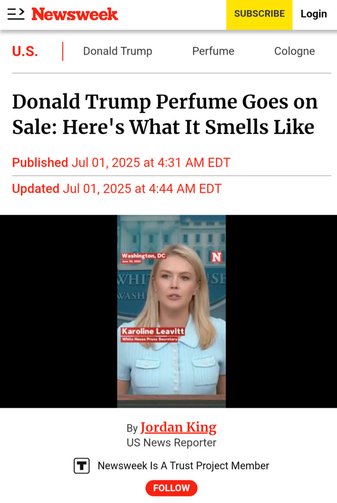 What Is Your Opinion On Donald Trump Now Selling Cologne and Perfume?