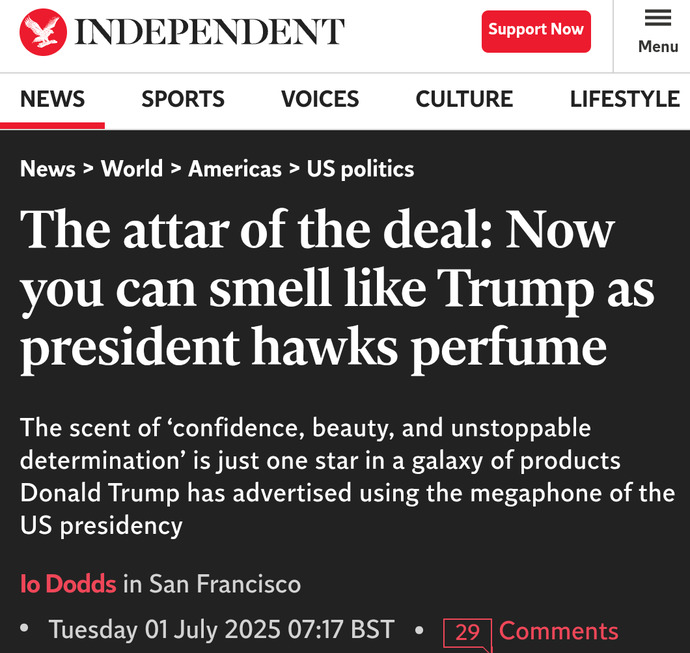 What Is Your Opinion On Donald Trump Now Selling Cologne and Perfume?