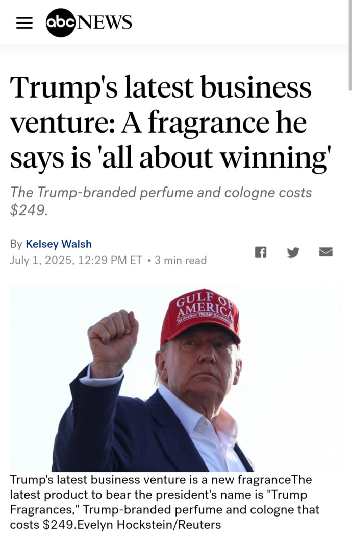 What Is Your Opinion On Donald Trump Now Selling Cologne and Perfume?