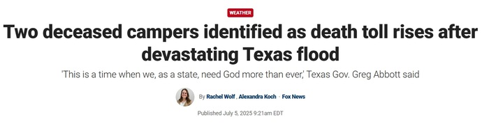 Deadly Flooding in Texas. Was this an Act of God?