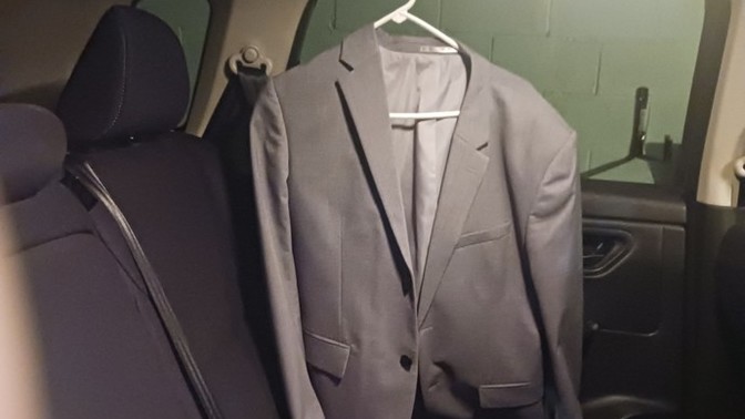Do you ever hang your clothes in your car so they don't get wrinkled?