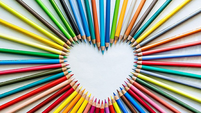 What color is love when you think of it?