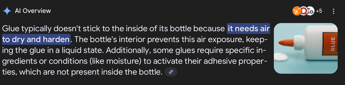 How come glue doesn’t stick to the bottle?