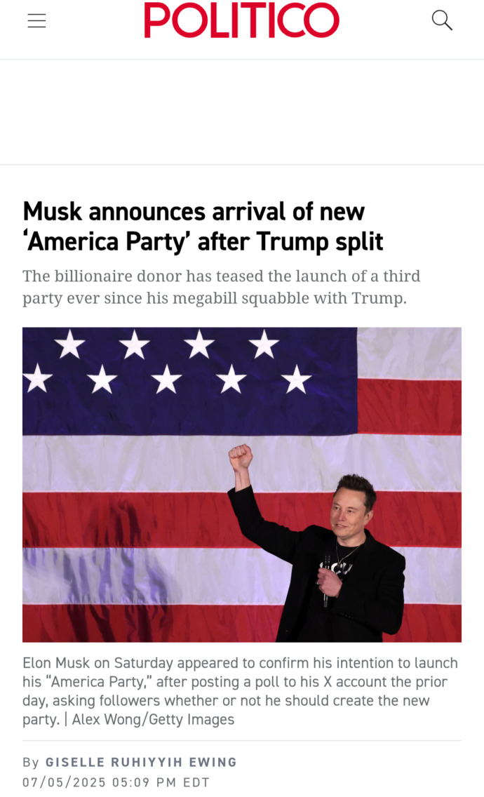 What Is Your Opinion On Elon Musk Attempting To Form His Own Political Party?