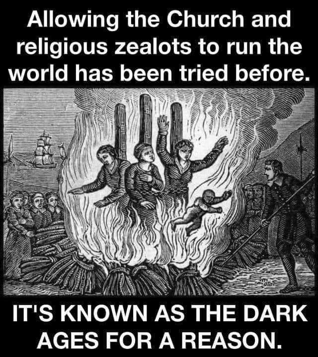 You think people under the Catholic Church lived better lives?