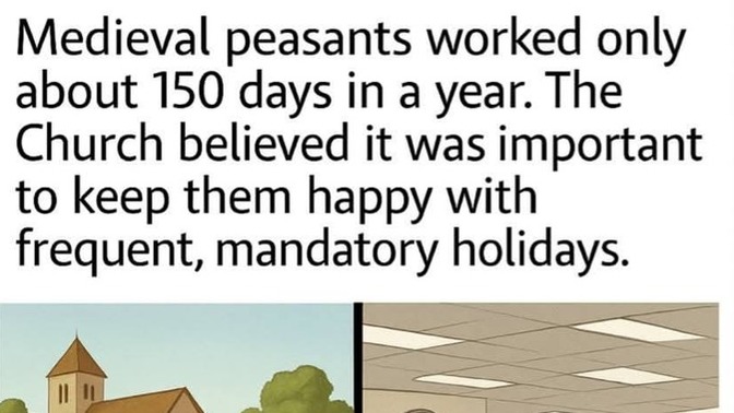 You think people under the Catholic Church lived better lives?