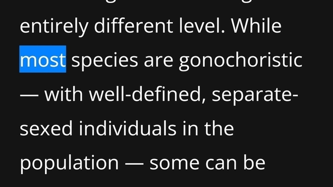 Reading an article about male and female fish, by a biologist is enough, agreed?