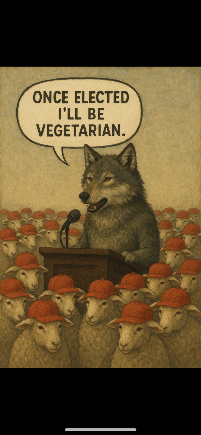 Would YOU vote for Mr Wolf here?