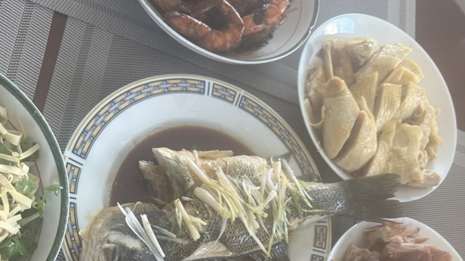 I went to a party today. How does the food look?