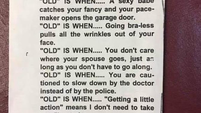 Can you come up with some definitions of old?