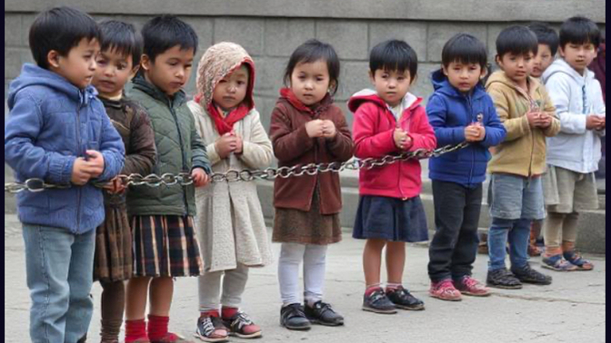 Did you vote for children, kids, in handcuffs?
