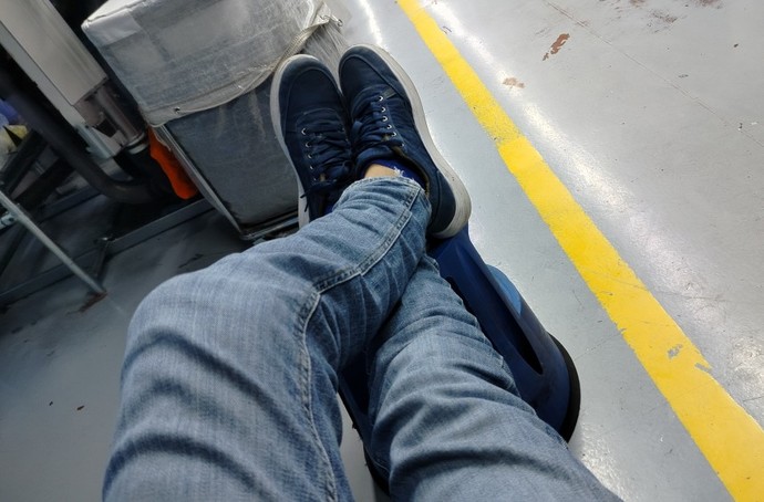 If I were wearing the clothes on your legs now, what would I be wearing?