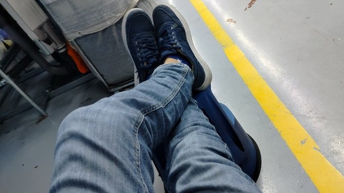 If I were wearing the clothes on your legs now, what would I be wearing?