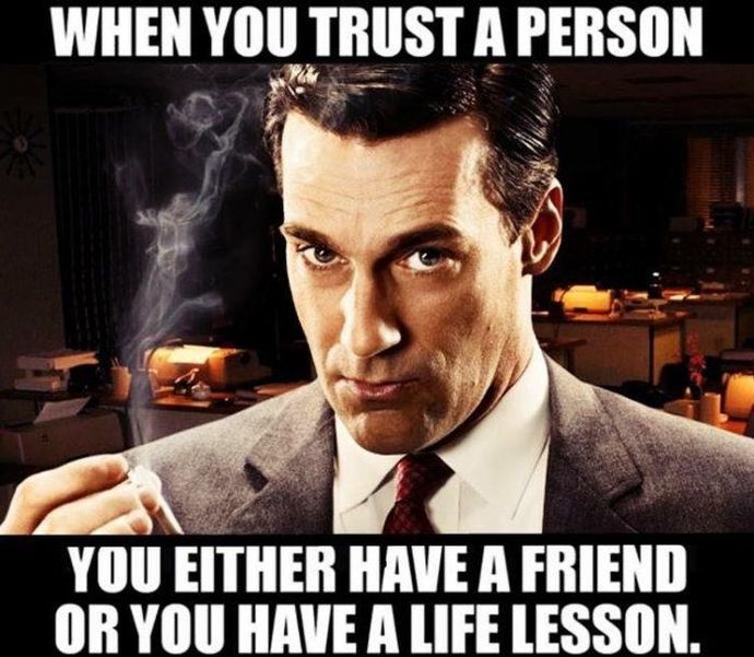 Everyone wants to be trusted, no one wants to trust agree or disagree?