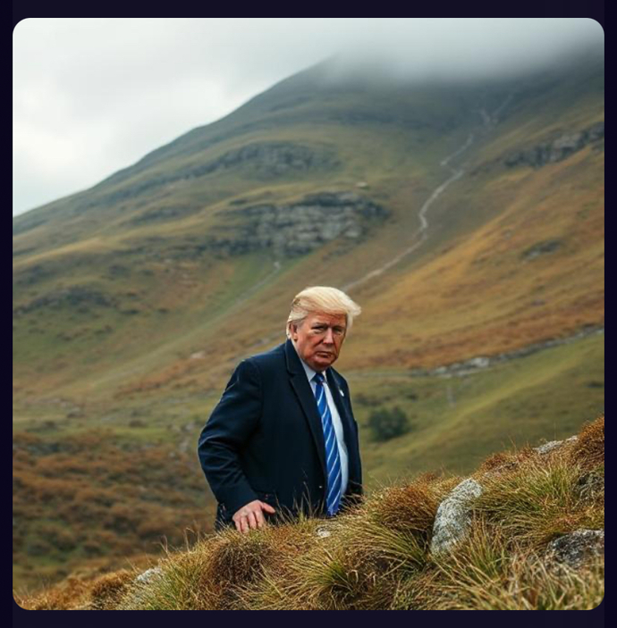 Why is Trump hiding in Scotland, if innocent of Epstein scandal just show hes innocent, no?