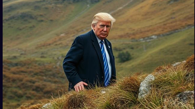 Why is Trump hiding in Scotland, if innocent of Epstein scandal just show he's innocent, no?