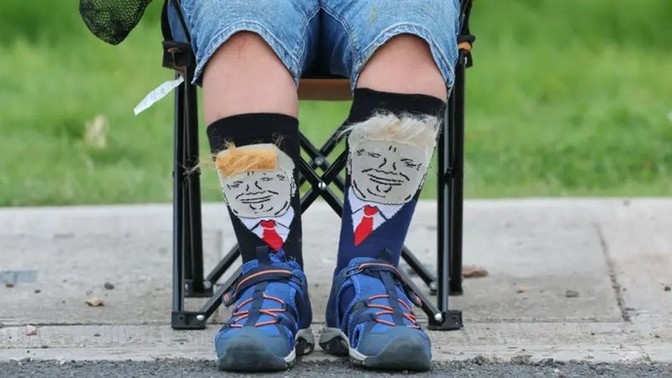 Would you wear these patriotic MAGA socks?