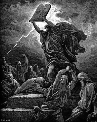 "Moses Breaking the Tablets of the Law" - Gustave Doré
