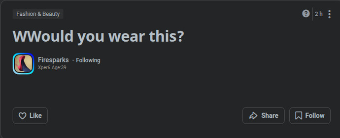 WWould you wear this?