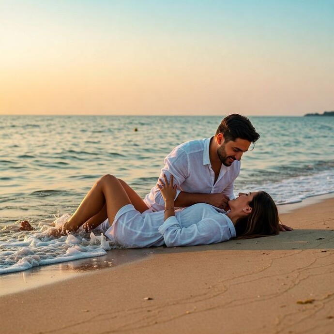 Do romantic loves happen on the beach?