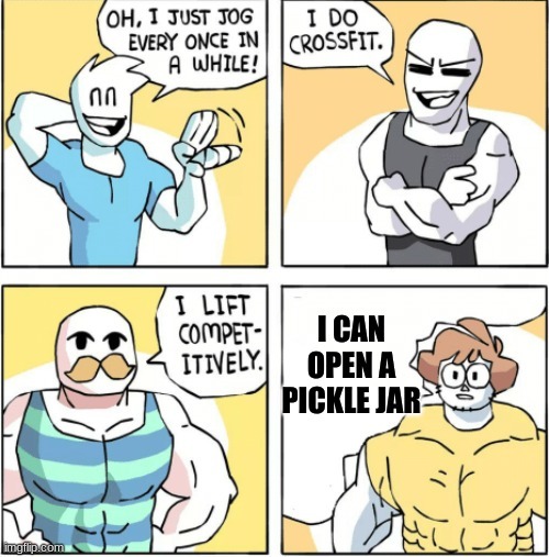 Can you open a brand new pickle jar (or other similar jars) yourself or do you have someone else do it?