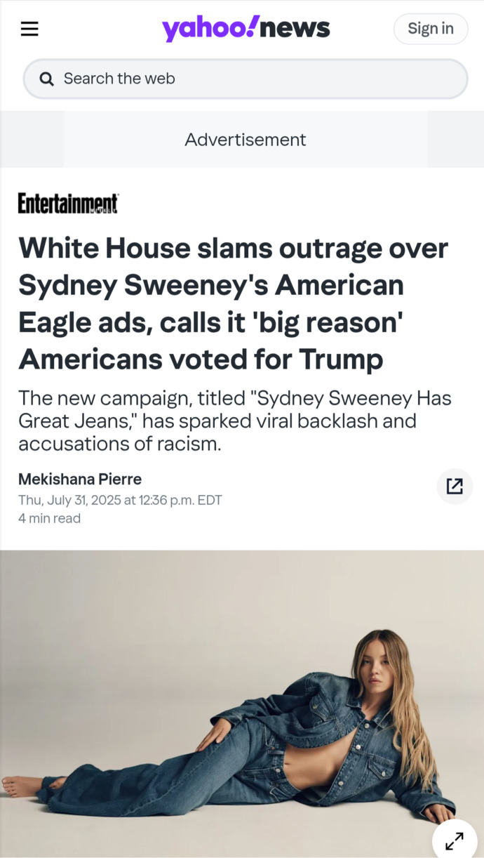 Ted Cruz And The White House Defends Sydney Sweeney Amid American Eagle Ad Backlash, What Are Your Thoughts?