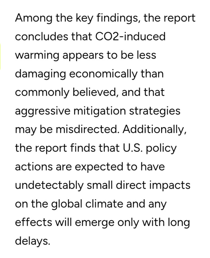 US Dept. of Energy issues new report essentially saying that Climate Change is BS. Why are we destroying our country and economy for nothing?
