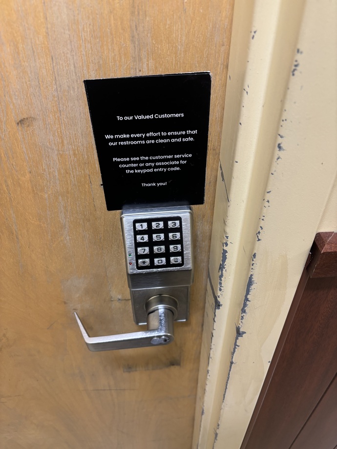 I hate the idea of pass codes on restrooms. Agree or disagree?