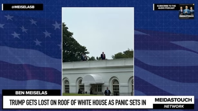 Did Biden ever wonder around on the white house roof, add on screaming incoherently at the press?