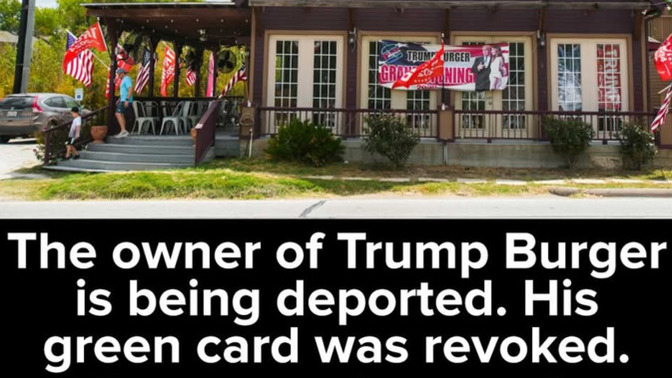 So, "Trump Burger" co-owner Roland Beainy is facing deportation... how profound is the irony?