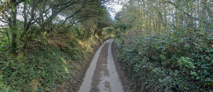 This single track lane (still two-way) has a limit of 60mph