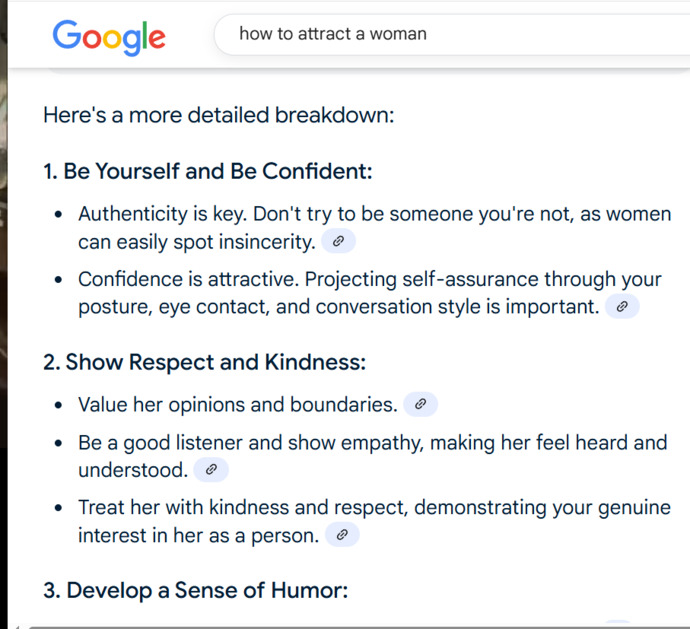 AI says you only need to do 8 big things to attract a woman do you agree?