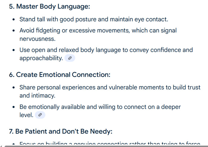AI says you only need to do 8 big things to attract a woman do you agree?
