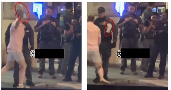 Is this guy in the pink shirt the poster child for stupid?