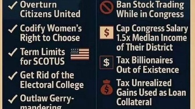 What's one thing you support from this platform? Oppose? Need details? Which issue can MAGA & Dems agree on? Which is realistic? Fantasy?