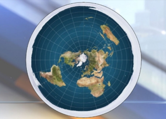 Flat earth map