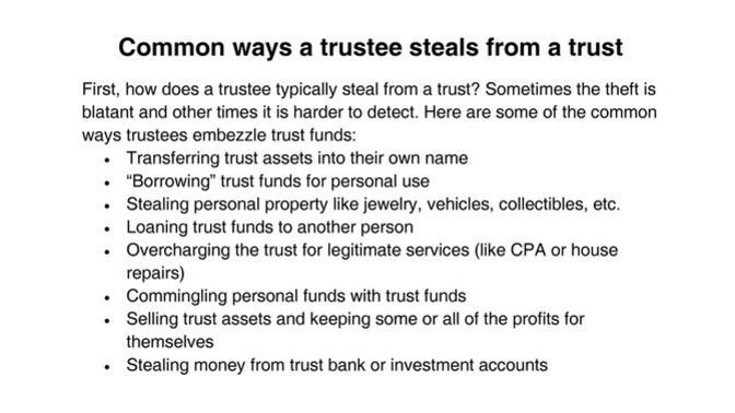 How can a trust fund for minor children be set up to prevent the executor and/or trustee from stealing from the fun?