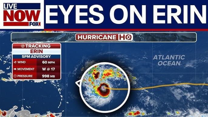 As we speak, CAT 5 hurricane Erin is brewing in the Virgin Islands. Does anyone else agree with me that Trump is behind this?