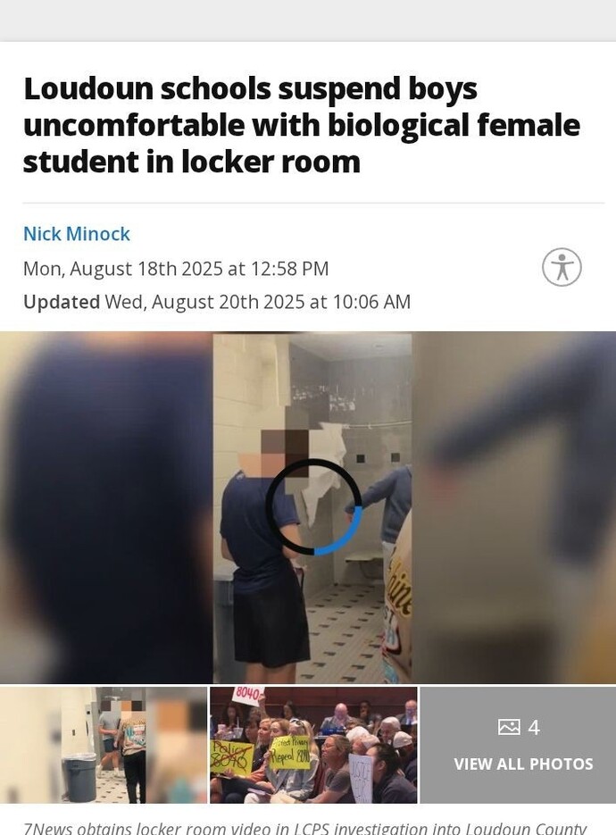 A girl goes into the boys locker room and starts taking video. The boys ask the pervert to leave. Who got in trouble?