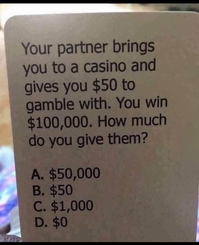 How much you giving back?