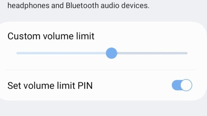 How do you set a volume limit on android?